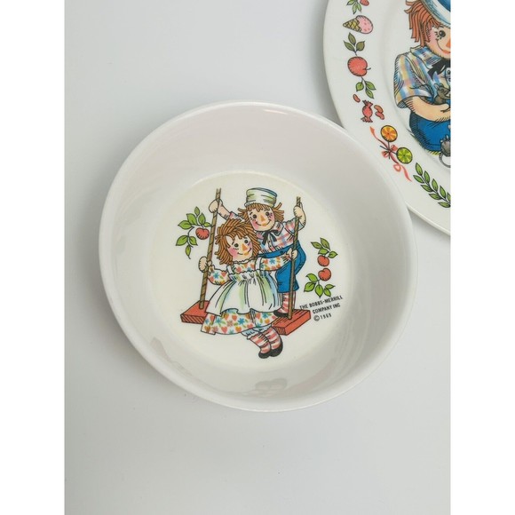 Oneida Raggedy Ann and‎ Andy Plastic Plate and Bowl Set Deluxe VTG 1969 - Picture 3 of 9
